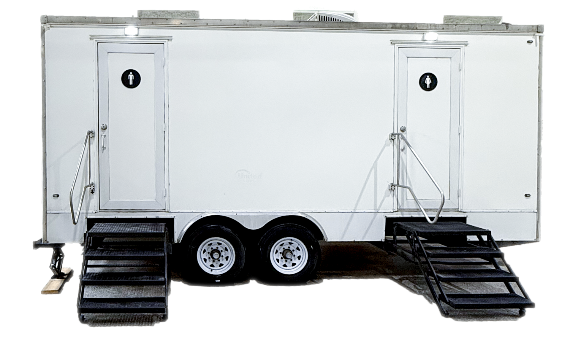 Premier Restroom Trailers luxury portable restroom trailer available for rent in Tyler, Frankston, and Fredericksburg, Texas